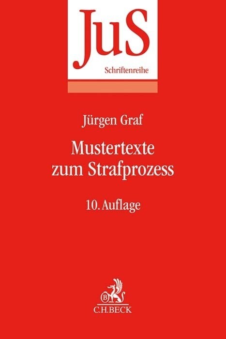 Mustertexte zum Strafprozess (Paperback)