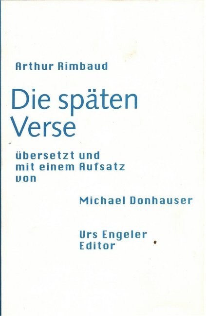 Die spaten Verse (Paperback)