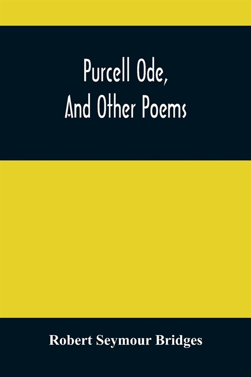 Purcell Ode, And Other Poems (Paperback)