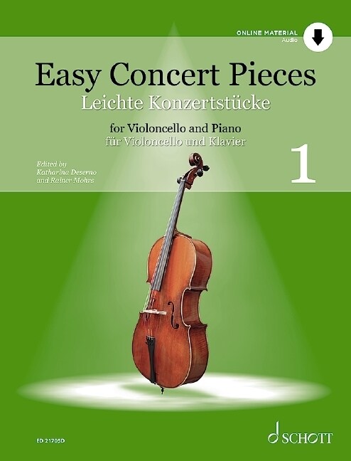 Easy Concert Pieces Volume 1 Cello and Piano Book/Online Audio (Paperback)