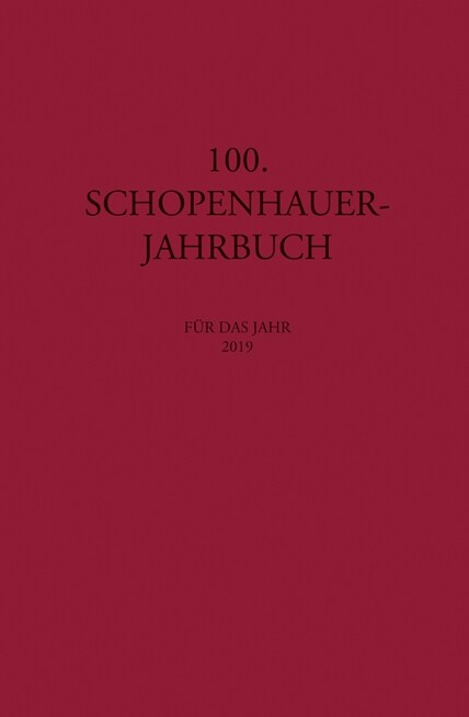 100. Schopenhauer Jahrbuch (Hardcover)