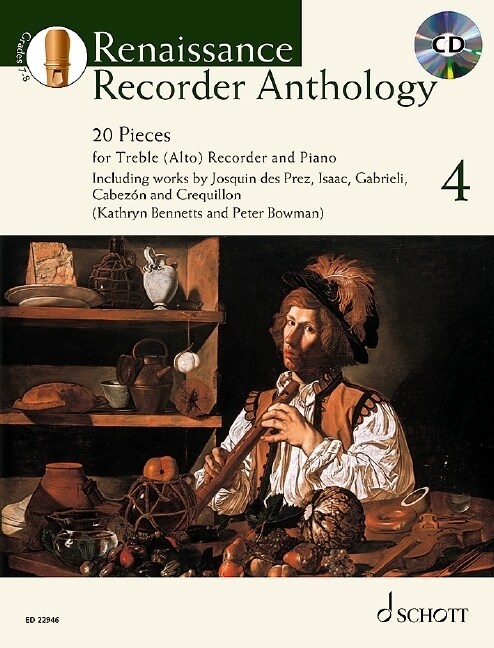 Renaissance Recorder Anthology, Sopran-/Alt-Blockflote und Klavier, m. Audio-CD. Vol.4 (Sheet Music)