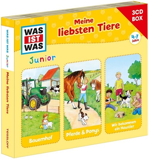 WAS IST WAS Junior 3-CD Horspielbox. Meine liebsten Tiere, Audio-CD (CD-Audio)