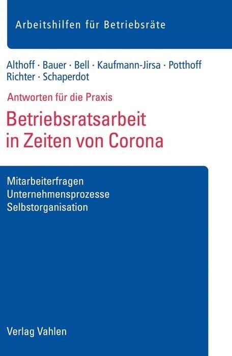 Betriebsratsarbeit in Zeiten von Corona (Pamphlet)