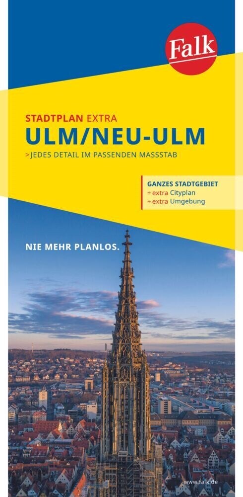 Falk Stadtplan Extra Standardfaltung Ulm, Neu-Ulm 1:20 000 (Sheet Map)