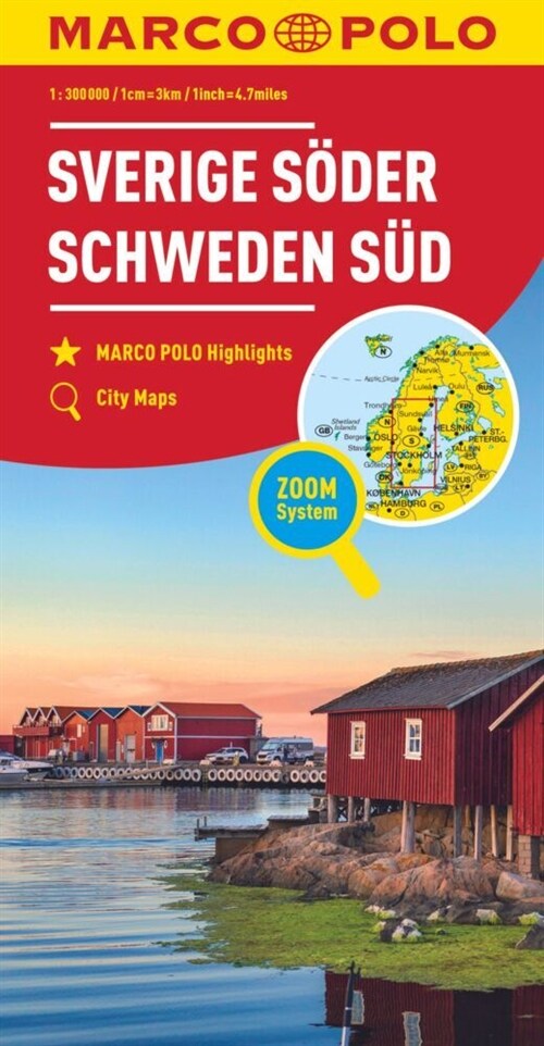 MARCO POLO Regiokarte S Schweden Sud 1:325 000 (Sheet Map)