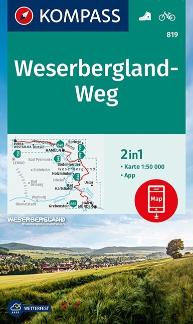 KV WK 819 Weserbergland-Weg (Sheet Map)