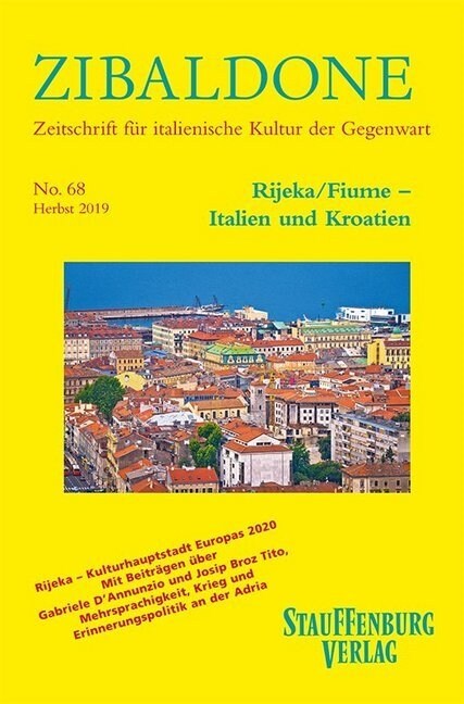 Zibaldone, Zeitschrift fur italienische Kultur der Gegenwart. No.68 (Paperback)