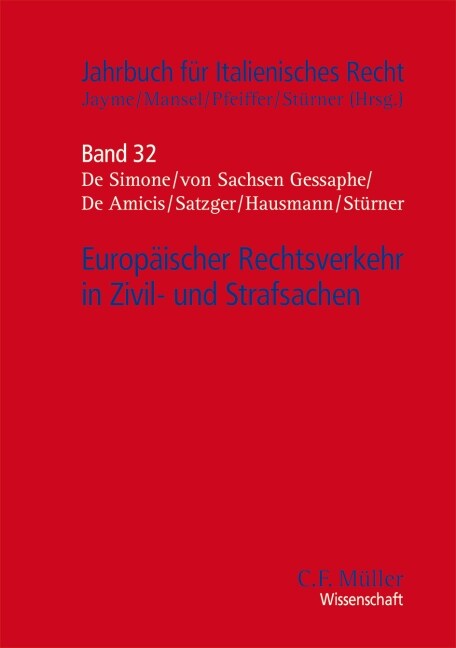 Europaischer Rechtsverkehr in Zivil- und Strafsachen (Paperback)