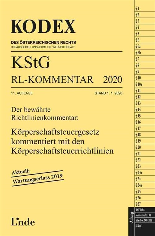 KODEX KStG RL-Kommentar 2020 (f. Osterreich) (Paperback)