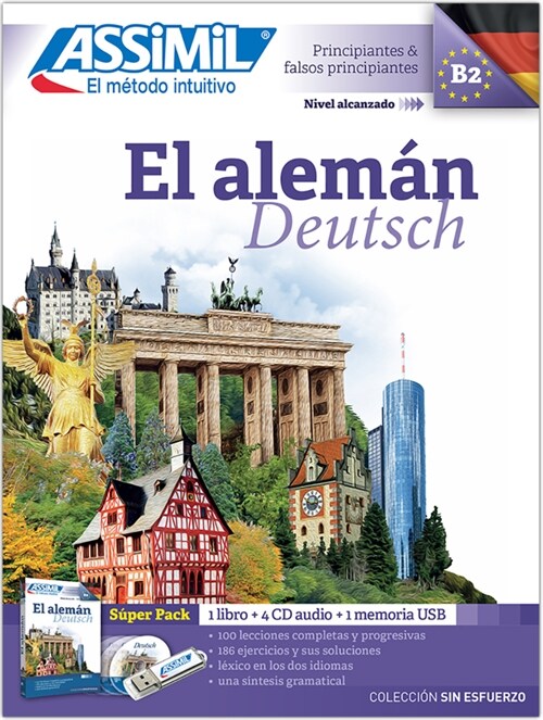 ASSiMiL El aleman - Deutschkurs in spanischer Sprache, Lehrbuch + 4 Audio-CDs + MP3-Audiodateien auf USB-Stick (Paperback)