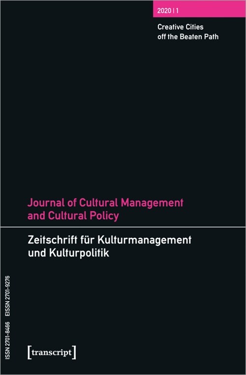 Journal of Cultural Management and Cultural Policy/Zeitschrift fur Kulturmanagement und Kulturpolitik (Paperback)