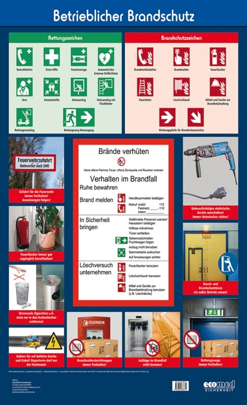 Wandtafel Betrieblicher Brandschutz (Poster)