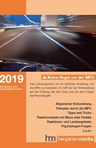 Keine Angst vor der MPU 2019, 1 CD-ROM (CD-ROM)