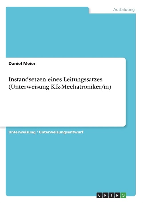 Instandsetzen eines Leitungssatzes (Unterweisung Kfz-Mechatroniker/in) (Paperback)