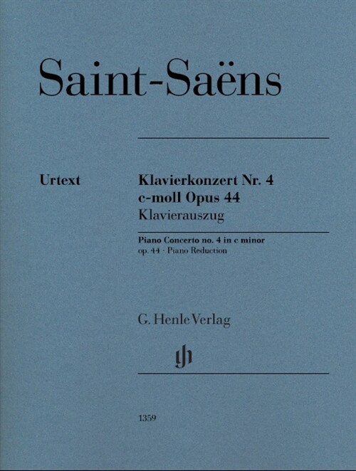 Saint-Saens, Camille - Klavierkonzert Nr. 4 c-moll op. 44 (Sheet Music)