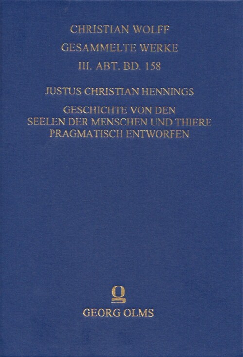 Geschichte von den Seelen der Menschen und Thiere pragmatisch entworfen (Hardcover)