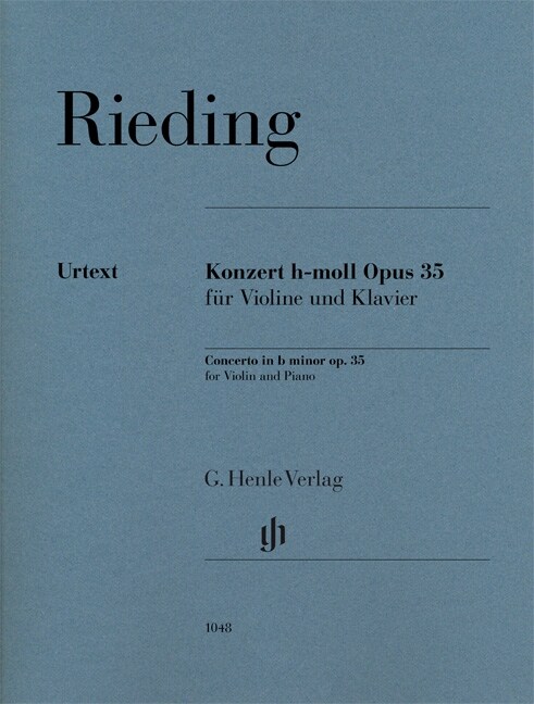 Rieding, Oskar - Violinkonzert h-moll op. 35 (Paperback)