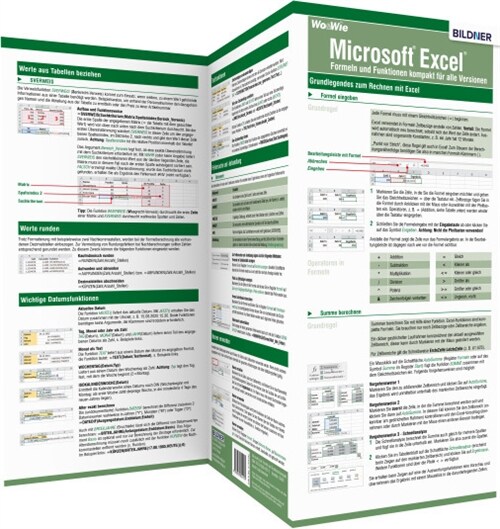 Excel 2019 und 365 - Formeln und Funktionen kompakt, 1 Falttafel (Paperback)