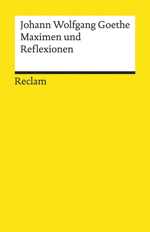 Maximen und Reflexionen (Paperback)