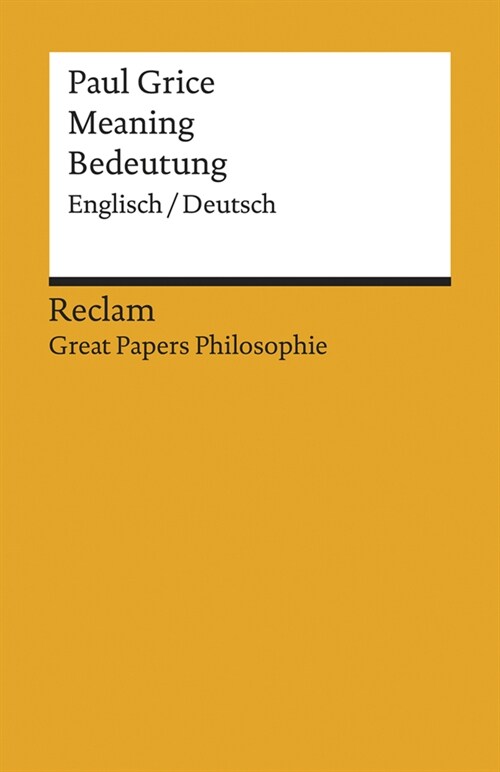 Meaning / Bedeutung (Paperback)