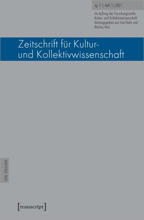 Zeitschrift fur Kultur- und Kollektivwissenschaft (Paperback)