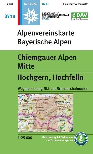 Chiemgauer Alpen, Mitte - Hochgern, Hochfelln (Sheet Map)