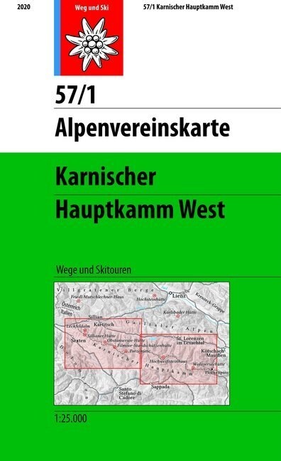 Karnischer Hauptkamm West (Sheet Map)