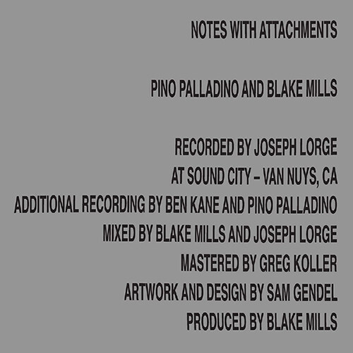 [수입] Pino Palladino & Blake Mills - Notes With Attachments [Paper Sleeve, Gate-Fold]