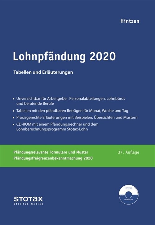 Lohnpfandung 2020, m. CD-ROM (Paperback)