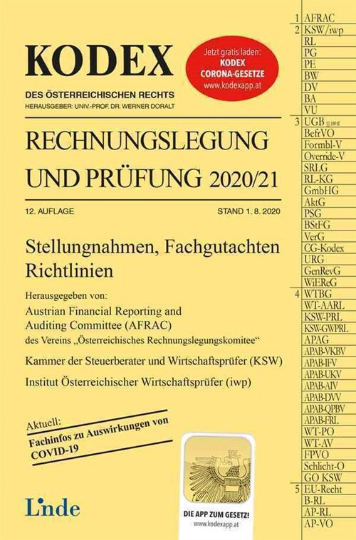 KODEX Rechnungslegung und Prufung 2020/21 (Paperback)