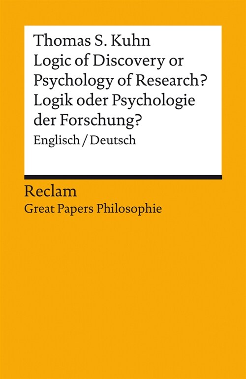 Logic of Discovery or Psychology of Research / Logik oder Psychologie der Forschung (Paperback)