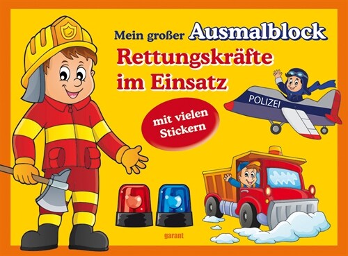 Mein großer Ausmalblock - Rettungskrafte im Einsatz (Book)