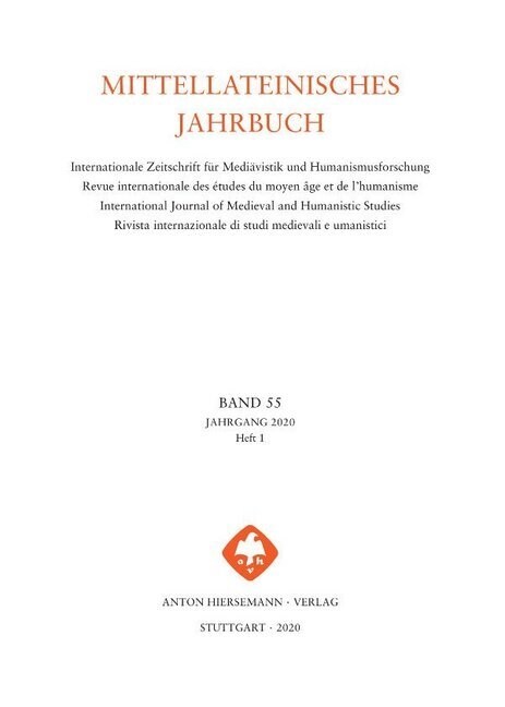 Mittellateinisches Jahrbuch. Internationale Zeitschrift fur Mediavistik und Humanismusforschung (Hardcover)