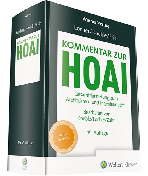 Locher / Koeble / Frik, Kommentar zur HOAI (Hardcover)