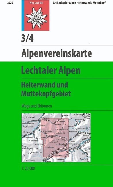 Lechtaler Alpen - Heiterwand (Sheet Map)