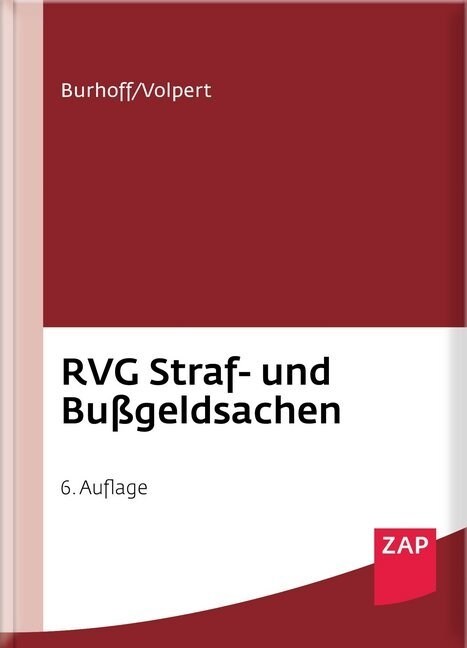 RVG Straf- und Bußgeldsachen (Hardcover)