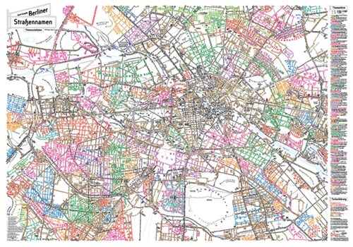 Berliner Straßennamen - Themenstadtplan (Sheet Map)