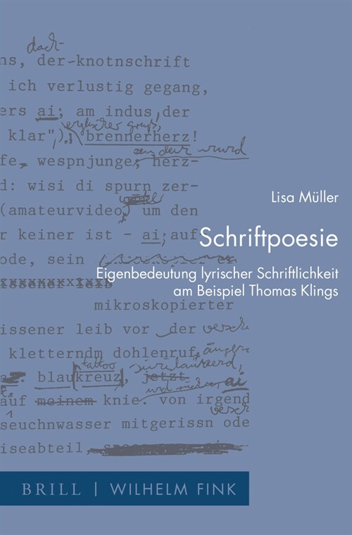Schriftpoesie: Eigenbedeutung Lyrischer Schriftlichkeit Am Beispiel Thomas Klings (Paperback)