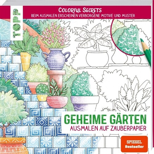 Colorful Secrets - Geheime Garten (Ausmalen auf Zauberpapier) (Paperback)