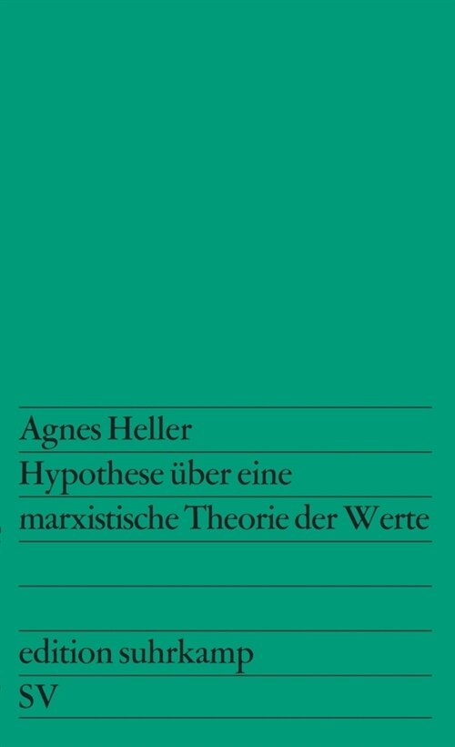 Hypothese uber eine marxistische Theorie der Werte (Paperback)