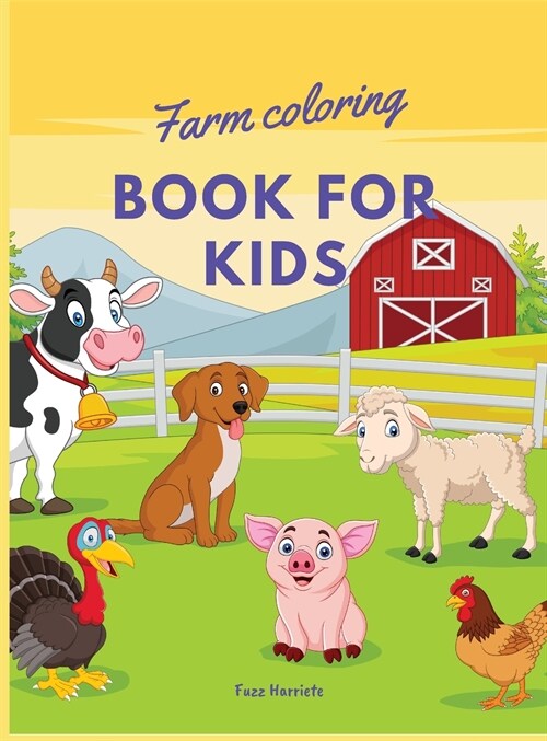 Farm coloring book for kids (Hardcover)