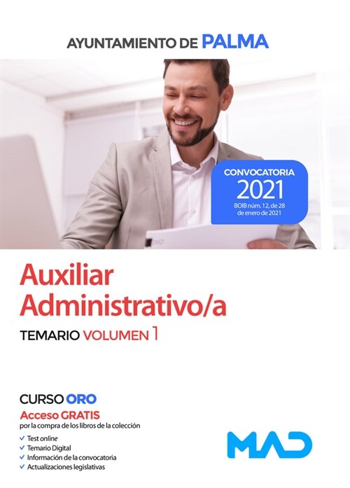 Auxiliar Administrativo/a del Ayuntamiento de Palma. Temario volumen 1 (Fold-out Book or Chart)