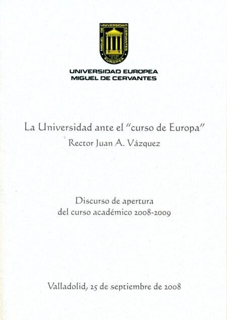 UNIVERSIDAD ANTE EL CURSO DE EUROPA, LA (Fold-out Book or Chart)