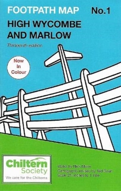 Chiltern Society Footpath Map No. 1 High Wycombe and Marlow : Thirteenth Edition - In Colour (Paperback, 13 Revised edition)