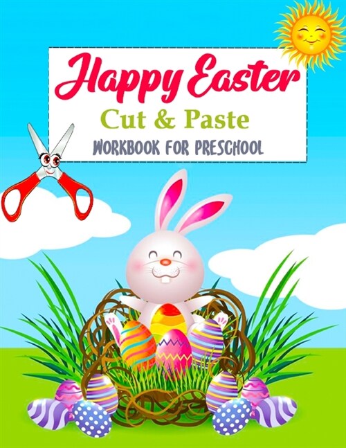 Happy Easter Cut and Paste Workbook For Preschool (Paperback)