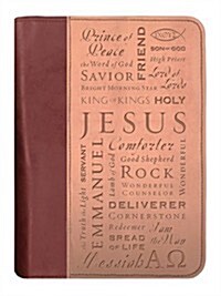 Duo-Tone Names of Jesus Brown/Tan Med Book and Bible Cover (Other)