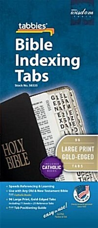 Bible Tab-OT & NT Gld Cath: Large Print Catholic Bible Tabs [With Booklet] (Other)