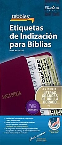 Bible Tab-Spa-Gld-LP: Large Print Catholic Spanish Bible Tabs [With Booklet] (Other)