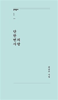 단 한 번의 사랑 :최갑수 시집 